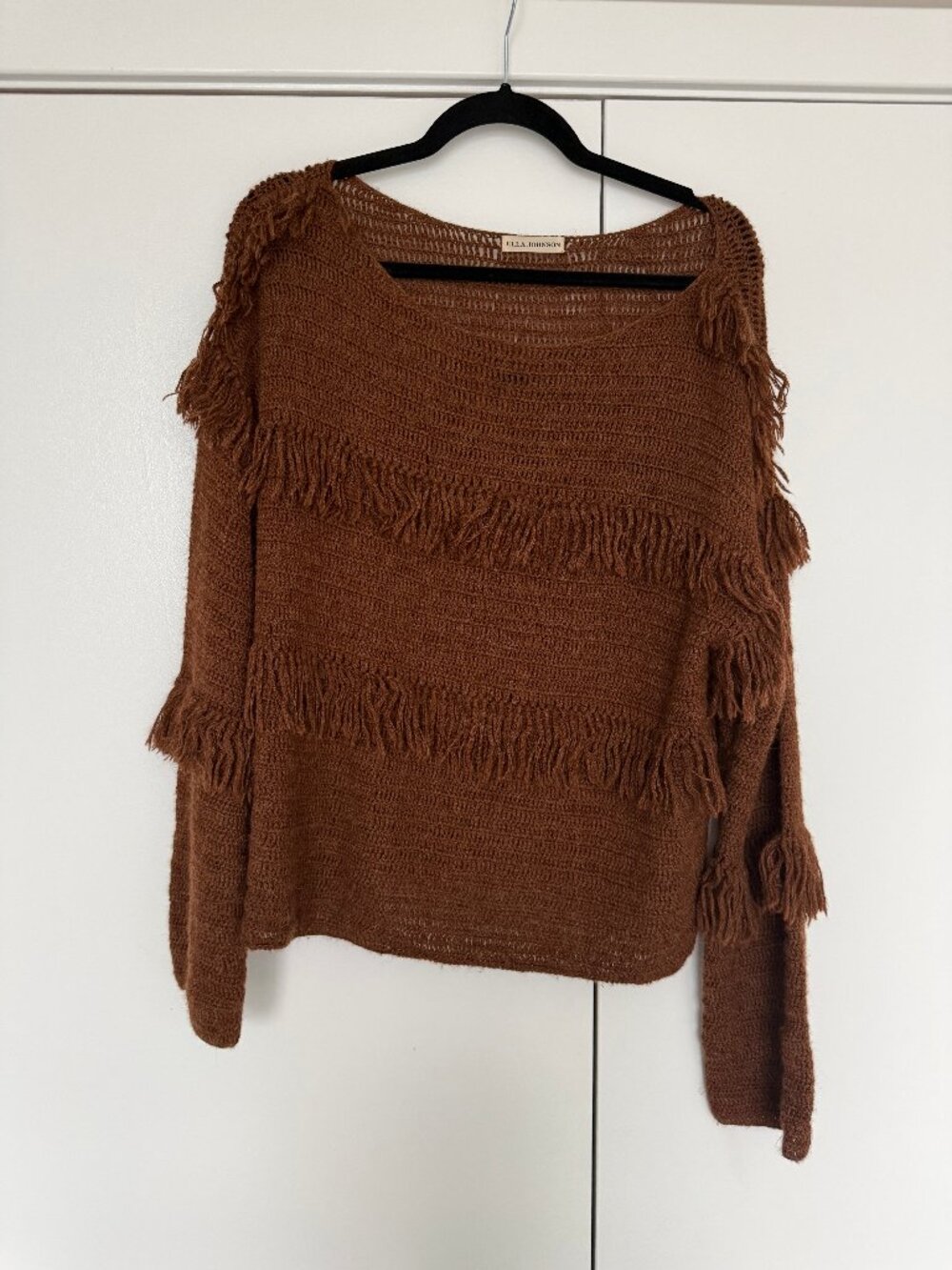 Ulla Johnson 100% Baby Alpaca Fringe Sweater - Size Medium